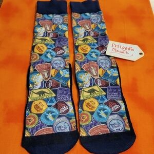 Disney Parks Themed Men's Socks Navy Multicolor